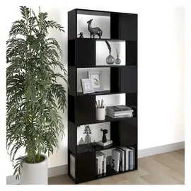 vidaXL Bücherregal Raumteiler 80 x 24 x 186 cm Schwarz