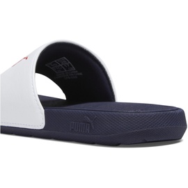 Puma Cool Cat 2.0 PS Slide Sandal, White navy/for all time red 34.5