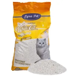 15 Liter Lyra Pet® White Cat® Katzenstreu Bentonit mit Babypuderduft