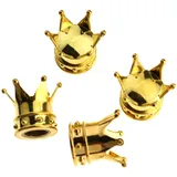 Create idea 2paare Ventilkappen Krone Motorrad Fahrrad PKW LKW Reifen Rad Gold Motorradventilkappen Auto-Ventil Deckel Kappen Cover