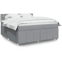 VidaXL Boxspringbett mit Matratze Hellgrau 180x200 cm Stoff