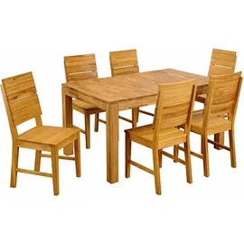 G + K Esstisch 140x90 cm - ausziehbar Wildeiche massiv - 140 x 90 ausziehbar