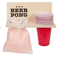 Out of the Blue Beer Pong mit Holzablage