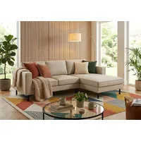TRENDMANUFAKTUR Eckcouch Polyester 2-Sitzer Grau