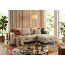 TRENDMANUFAKTUR Eckcouch Polyester 2-Sitzer Grau