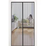 luxuskollektion Fliegengitter Tür 110 x 230 cm Schwarz