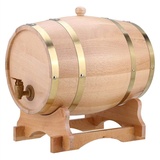 Ejoyous Personalisiertes Holzfass Bierfass 10 Liter Eichenfass Vintage Holz Eiche Fass Zapfhahn Bierfass, individuelles Eichen-Fass für Bier Whisky Rum, Fass mit Zapfhahn, Stopfen und Holzbock