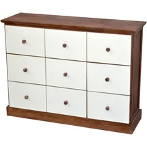 moebel-direkt-online Kommode Ella II 80 x 25 x 60 cm Nussbaum / Cremeweiß