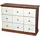 moebel-direkt-online Kommode Ella II 80 x 25 x 60 cm Nussbaum / Cremeweiß