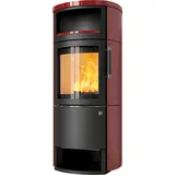 Kaminofen HARK 44-5.3 GT FlameKat 8 kW - Ofenkacheln: Bordeaux-Rot - Korpus: graphit