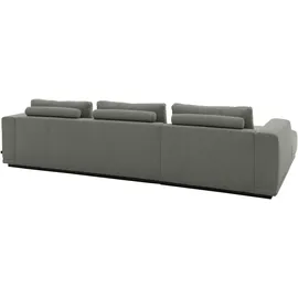 Musterring Ecksofa MUSTERRING "JustB PM200, mit Holzrahmen in schwarz", turtle, B:316cm H:78cm T:166cm, 94% Polyester, 6% Nylon, Sofas, Ecksofa, Anreihsofa rechts & Longchair links, mit Armlehnen, inkl. Rückenkissen