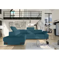 99rooms Rio L Ecksofa Velours Jasmine Türkis Links