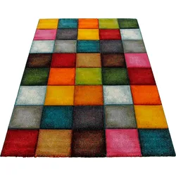 Teppich MERINOS "Belis 22605", bunt (multi), B:120cm H:18mm L:170cm, Polypropylen (PP), Teppiche, Wohnzimmer, moderner farbenfroher Kurzflorteppich