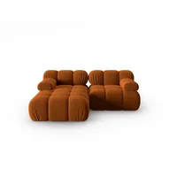 Micadoni Ecksofa Bellis, modular 3-Sitzer orange