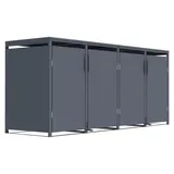 FM-SOLAR Mülltonnenbox 265 x 80 x 116 cm anthrazit