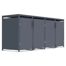 FM-SOLAR Mülltonnenbox 265 x 80 x 116 cm anthrazit