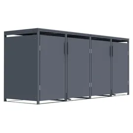 FM-SOLAR Mülltonnenbox 265 x 80 x 116 cm anthrazit