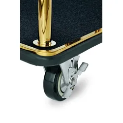 gastlando Gepäckwagen Edelstahl goldfarben ECO, schwarze Bodenauslage