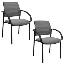 2 Topstar Besucherstühle AIRWORK MEETING 10.1 BB200BMT3CX3 grau Stoff