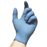 Ansell VersaTouch 92-200 Nitril-Handschuhe, Chemikalien- und Flüssigkeitsschutz, Schutz bei Mechanik-, Industriel- und Chemikalienarbeiten, Blau, Größe L (100 Handschuhe)