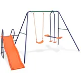 vidaXL Schaukelset mit Rutsche orange 91359