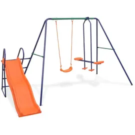 vidaXL Schaukelset mit Rutsche orange 91359