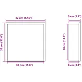 vidaXL Duschnische Mattschwarz 32x32x9 cm Edelstahl