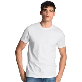 CALIDA Herren T-Shirt 2er Pack Modern Fit, Single Jersey, Kurzarm, Rundhals-Ausschnitt, weiß