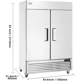 Vevor Gewerbe-Gefrierschrank 1100 L Weiß