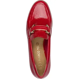 Marco Tozzi Damen Slipper weiches Feel Me Fußbett weiches Innenfutter Vegan stoßdämpfender AbsatzVegan, rot 38 EU