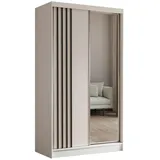 masseno Schwebetürenschrank NELVIA 120 x 216 x 61 cm Weiß