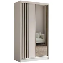 masseno Schwebetürenschrank NELVIA 120 x 216 x 61 cm Weiß