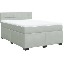 vidaXL Boxspringbett 160 x 200 cm Hellgrau