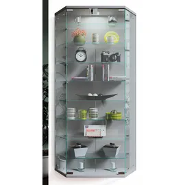 VCM Wandvitrine Benila XL 83 x 17 x 114 cm Silber