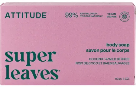 Attitude Super Leaves Körperseife Kokosnuss & Wilde Beeren 113g