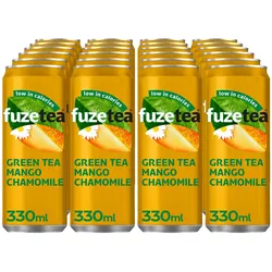 Fuzetea Green Tea Mango Chamomile 0,33 Liter Dose, 24er Pack