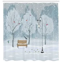 ABAKUHAUS Duschvorhang 175 x 240 cm blau