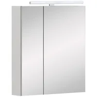 Lomadox Spiegelschrank 60 cm weiß matt MESA-80