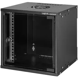 LogiLink SOHO - Schrank Netzwerkschrank - geeignet für Wandmontage - Schwarz, RA