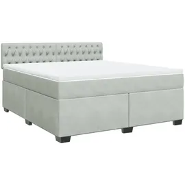 vidaXL Boxspringbett 180 x 200 cm Hellgrau