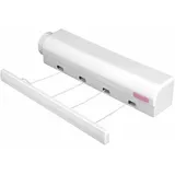 Nazalus-hot Sale-wandtrockner Für Den Innen- Und Außenbereich, Ausziehbare Wäscheleine, Wäscheständer Ausziehbar Bis Zu 3,2 M, Weiß, 4 Leinen,