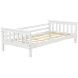 [en.casa] Kinderbett Nuuk 70 x 140 cm Kiefer massiv weiß