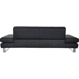 W.Schillig Couch Leder 3-Sitzer Braun