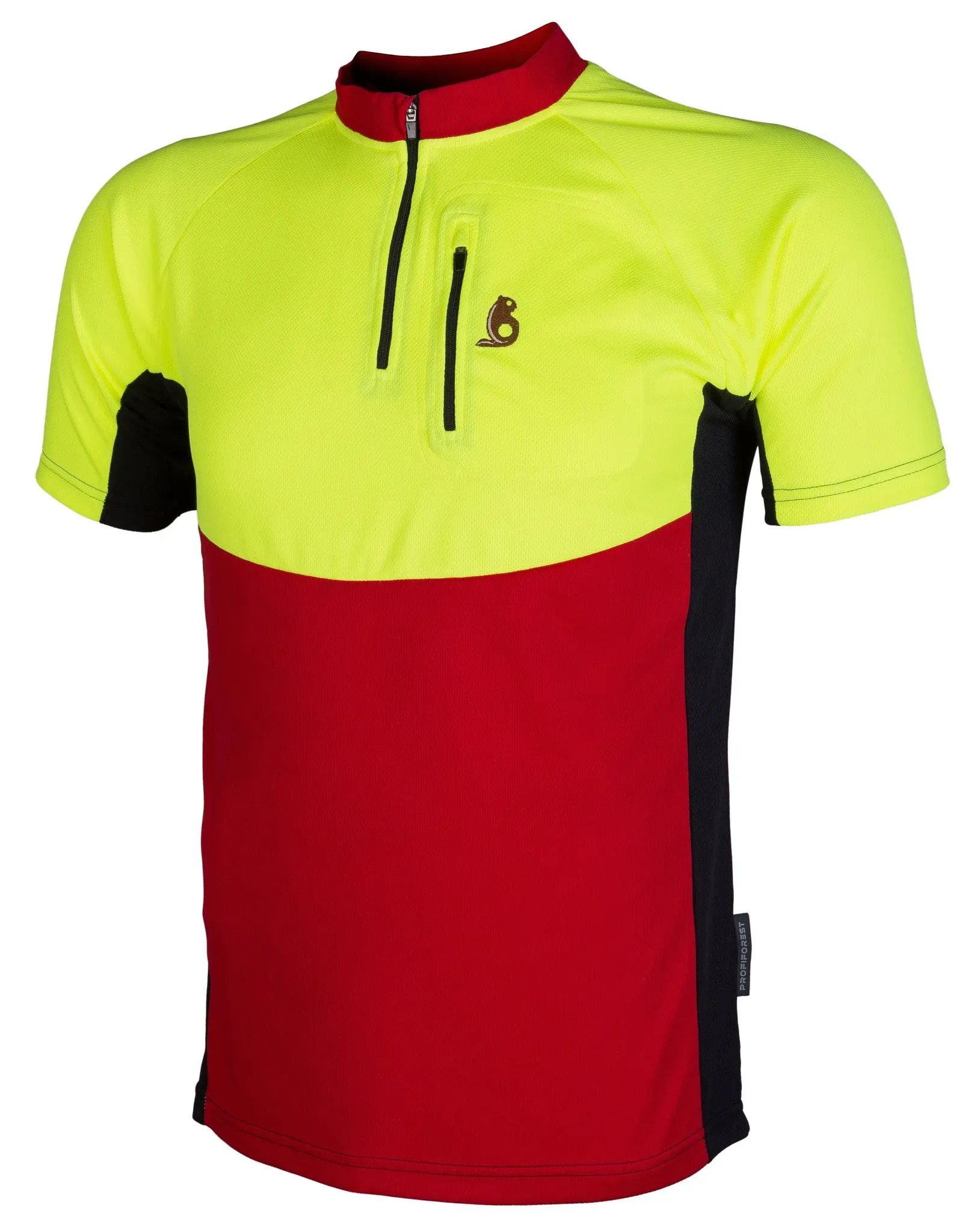 Profiforest Funktions-Kurzarm-Shirt Visible, rot-gelb, L