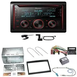 Pioneer FH-S820DAB DAB+ Bluetooth Einbauset für Peugeot 207 307 Partner Expert