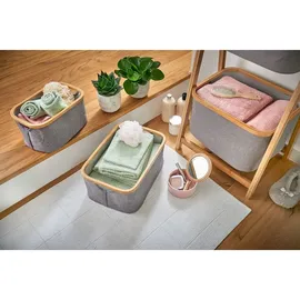 Hti-Living Aufbewahrungskorb Bambus 1 Stück  grau