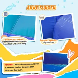 aiyaplay Hüpfburg mit Gebläse Rutsche Planschbecken Kletterwand Bunt