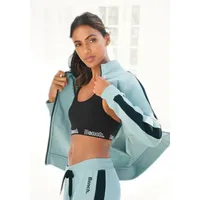 bench. loungewear Sweatjacke, mit Seitenstreifen und Stehkragen, Loungeanzug Bench. Loungewear mint-schwarz