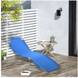 Outsunny Sonnenliege 187 x 55 x 24 cm Blau
