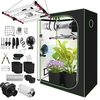Wolketon Growzelt Komplettset 120x60x180 Cm Indoor Grow Set Mit 4" Belüftungssat Grow Tent Kit Led Grow Light Grow Lampe Kohlefilter